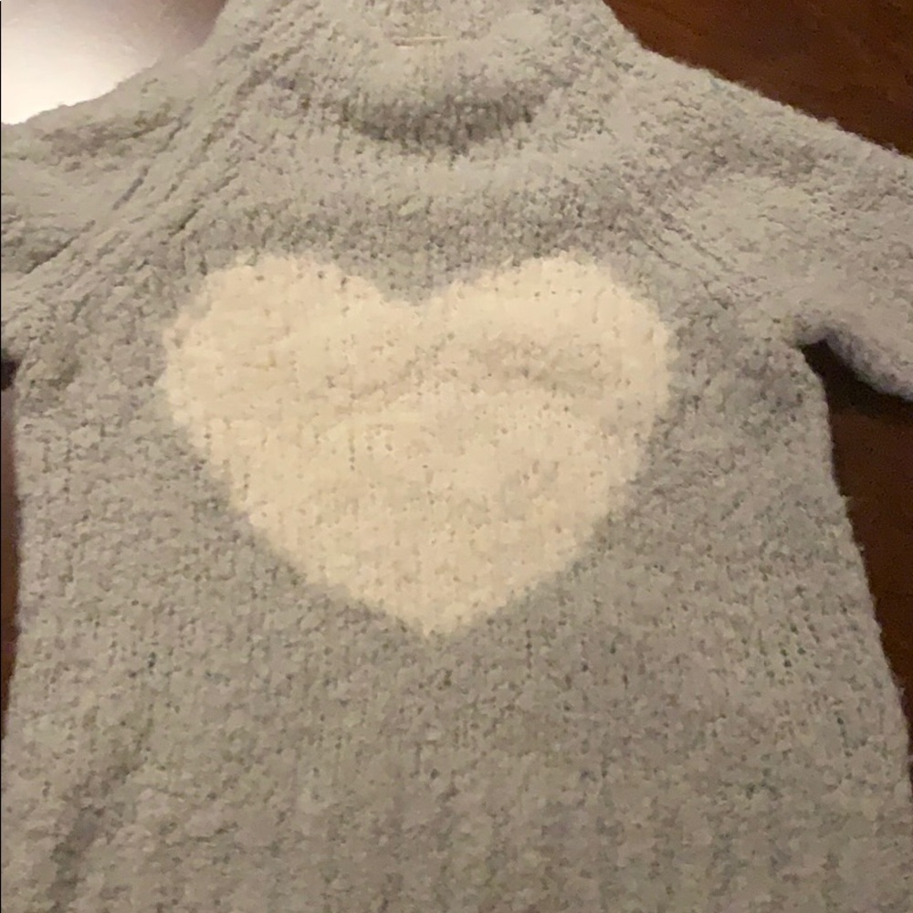Gray heart sweater